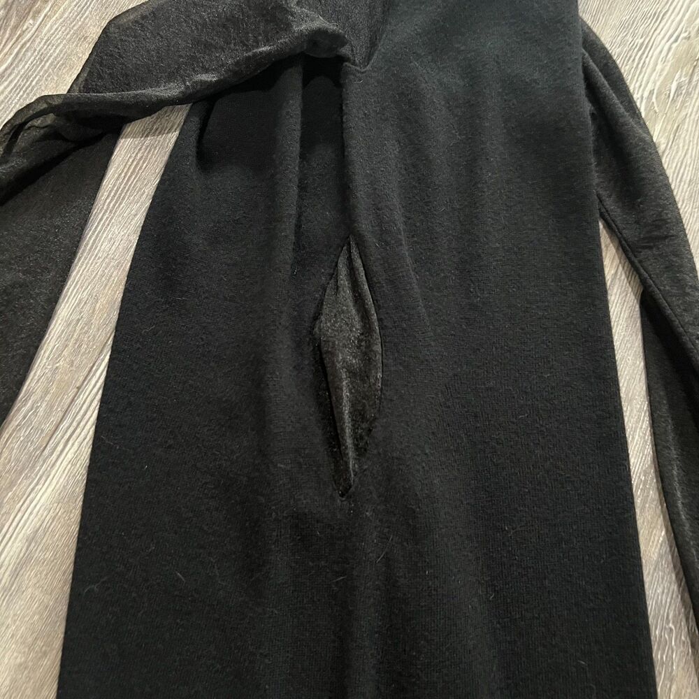 AllSaints Black Sheer Panel Knit Dress US 4 - Picture 7 of 9